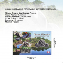 Álbum Moedas do Peru Fauna Silvestre Ameaçada