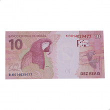Cédula RL10.009 10 Reais BH 2013 SOB/FE - Guido Mantega 2ª Chancela / Alexandre A. Tombini