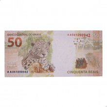 Cédula RL50.001 50 Reais AA 2010 FE - Guido Mantega 2ª Chancela / Henrique de C. Meirelles