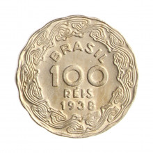 Moeda V-163 100 Réis 1938 SOB/FC Cupro Níquel Ø17mm 2,5gr.