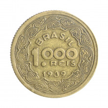 Moeda V-176 1000 Réis 1939 MBC Tobias Barreto Bronze Alumínio Ø24,5mm 7gr.