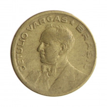 Moeda V-187a 20 Centavos 1945 MBC S/Sigla Bronze Alumínio Ø19mm 4gr.