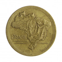 Moeda V-245 2 Cruzeiros 1950  MBC Bronze Alumínio  Ø25mm 8gr.