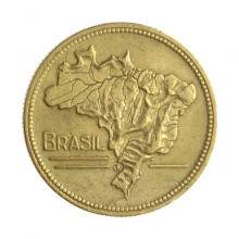 Moeda V-253 5 Cruzeiros 1943 MBC C/Sinais de Limpeza Bronze Alumínio Ø27mm 9gr.
