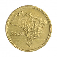 Moeda V-253 5 Cruzeiros 1943 MBC+ Bronze Alumínio Ø27mm 9gr.