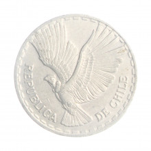 Moeda KM#189 1 Centésimo 1961 E MBC Chile América Alumínio Ø29mm 3gr.