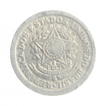 Moeda V-263 20 Centavos 1956 MBC C/Sinais de Limpeza Alumínio Ø19mm 1,4gr.
