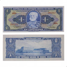 Cédula C-011 1 Cruzeiro 1955 C/ Furo na Espessura de uma Agulha SOB