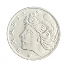 Moeda V-327 1 Centavo 1977 FC FAO Aço Inoxidável Ø17mm 1,7gr.