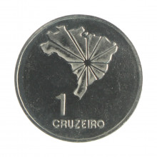 Moeda V-324a 1 Cruzeiro 1972 SOB/FC Espelhada Níquel Ø29mm 10gr.*