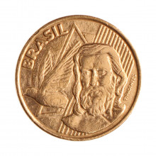 Moeda V-466 5 Centavos 2000 MBC+ Data Difícil Aço Revestido de Cobre Ø22mm 4,1gr.