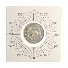 Moeda P-578a 200 Réis 1860 BC/MBC C/ Marca de Solda na Borda Reverso Horizontal Rara Prata 0.917 Ø20mm 2,55gr.