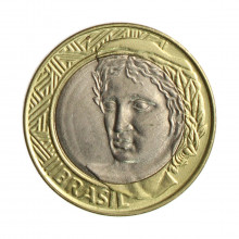 Moeda V-571 1 Real 1998 SOB Bimetálico Ø27mm 7,8gr.