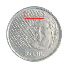 Moeda V-446 10 Centavos 1994 MBC Data Vazada Aço Inoxidável Ø22mm 3,6gr.