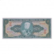 Cédula C-062 2 Cruzeiros 1956 C/ Mancha FE