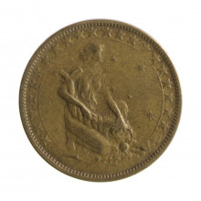 Moeda V-128 1000 Réis 1924  MBC+ Bronze Alumínio  Ø27mm 8gr.