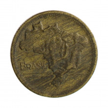 Moeda V-245 2 Cruzeiros 1950  BC/MBC Bronze Alumínio  Ø25mm 8gr.