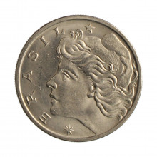 Moeda V-323 1 Cruzeiro 1978 SOB Escassa Cupro Níquel Ø29mm 10,2gr.