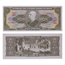 Cédula C-074 5 Cruzeiros 1964 MBC+