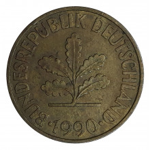 10 Pfennig 1990 D MBC Alemanha Europa