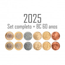 Set Completo 6 Moedas do Real 2025 FC - Datas normais + Comemorativa BC 60 Anos
