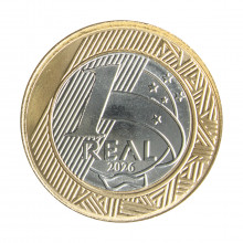 Moeda 1 Real 2026 FC Bimetálico Ø27mm 7gr.