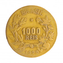 Moeda V-132 1000 Réis 1929 MBC Data Escassa Bronze Alumínio Ø27mm 8gr.