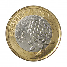 Moeda V-621 1 Real 2016 SOB Mascote Paralímpico Tom Bimetálico Ø27mm 7gr.