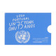 Blister Moeda KM#910 2 Euros 2020  FC Portugal América  75º aniversário das Nações Unidas PROOF Bimetálico  Ø25,75mm 8,5