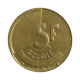 Moeda KM#164 5 Francs 1993 MBC Bélgica Europa  Cobre-níquel Ø24mm 5,5gr.