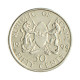 Moeda KM#19a 50 Cents 1994 SOB Quênia África Aço R Níquel Ø21mm 3,9gr.