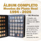 Coleção Completa Moedas do Plano Real 1994 - 2025 (183/183) no Álbum de Luxo e Case de Proteção