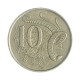 Km#65 10 Cents 1981 MBC Austrália Oceania Cupro-Níquel 23.6(mm) 5.66(gr)