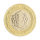 Moeda KM#1547 1 Lira 2022 FC Turquia Ásia 100º Aniversário da Grande Ofensiva Bimetálico Ø26,15mm 8,2gr.