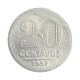 Moeda V-264 20 Centavos 1957 MBC+ Alumínio Ø19mm 1,4gr.